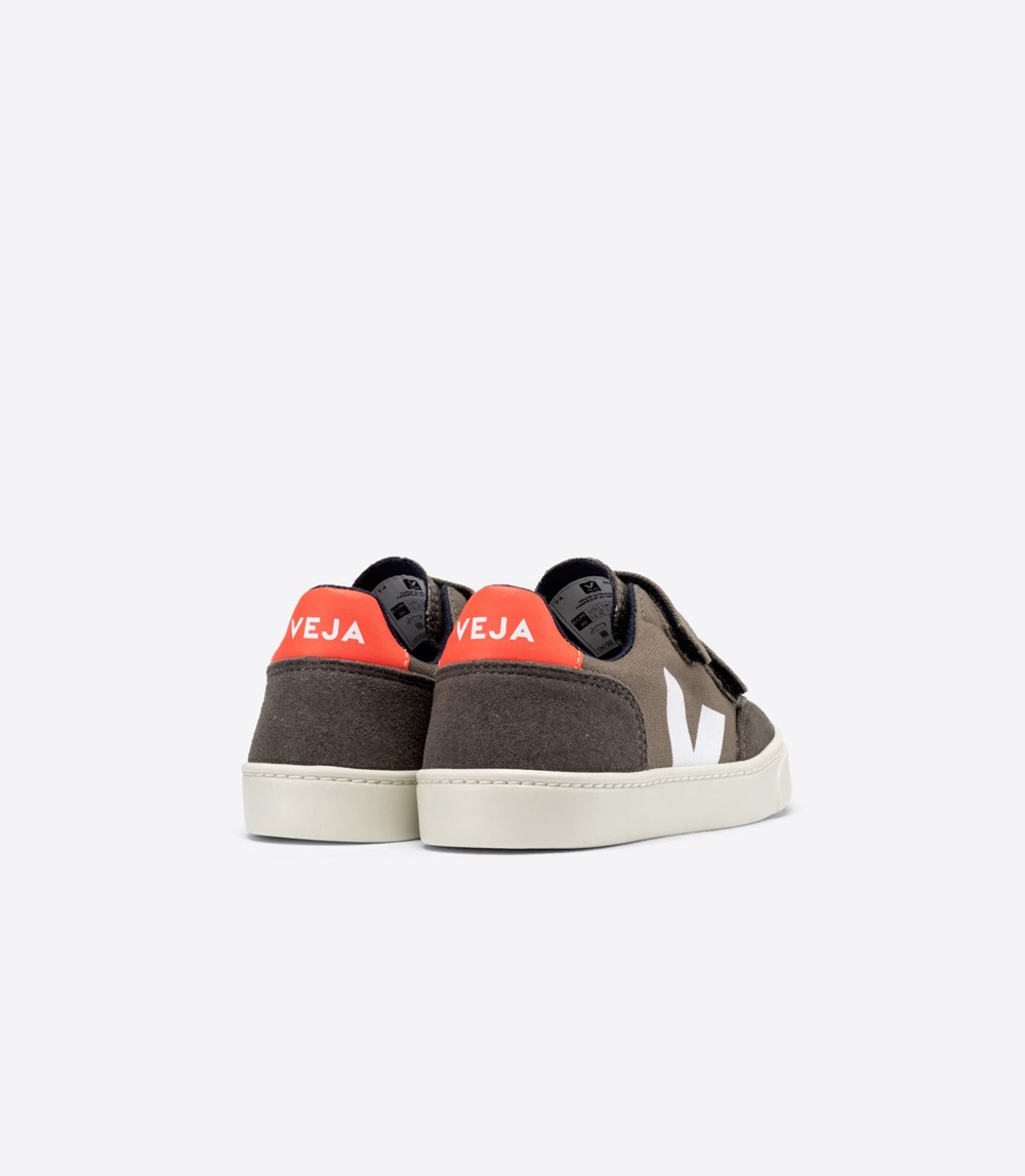 Veja Sneakers Copii - V-12 Velcro Panza - Gri/Portocalii/Albi - 2970864-AW